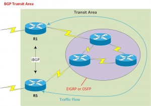 BGP - Transit Area example