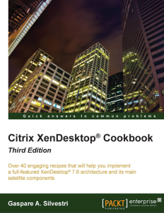 Citrix XenDesktop Cookbook Third Edition Front Cover