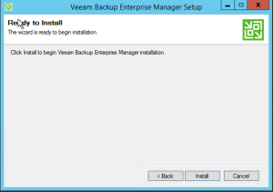 12 - Install Veeam Backup Enterprise confirmation