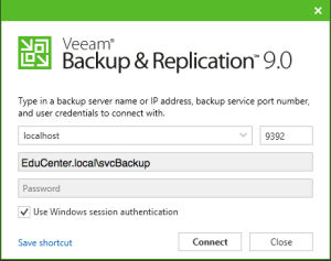 30 - New Veeam Backup and Replication Client login