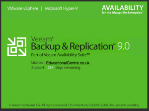 31 - Veeam Backup and Replication v9 spash loading screen