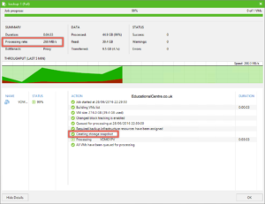 Veeam and Nimble Storage Integration - Backing up from a snapshot - Backup Job Session 01