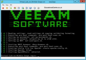 Veeam and Nimble Storage Integration - SureBackup - Virtual Lab Proxy Console Window